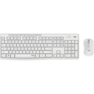 TECLADO Y MOUSE LOGITECH WIRELESS MK295 SILENT COMBO COLOR BLANCO P/N:920-009822