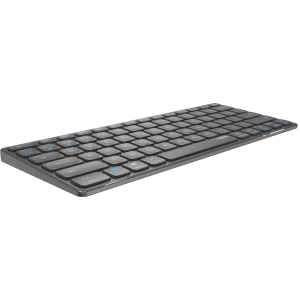 TECLADO RAPOO WIRELESS Y BLUETOOTH E9600M 2.4GHz BT 3.0 5.0 DISEÑO ULTRAFINO COMPACTO BATERIA GRIS OSCURO BASE ALUMINIO MULTI MODE