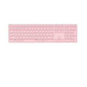TECLADO RAPOO WIRELESS Y BLUETOOTH E9800M 2.4GHz BT 3.0 5.0 DISEÑO ULTRAFINO BATERIA ROSABASE ALUMINIO MULTI MODE