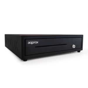 TPV CAJON PORTAMONEDAS APPROX APPCASH01 BLACK APERTURA MANUAL Y AUTOMATICA COLOR NEGRO