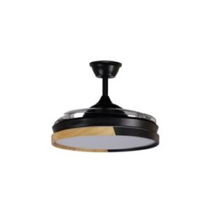 VENTILADOR EMPERADOR 72W NEGRO/HAYA 3 ASPAS DESPLEGABLES 7200LM CONTROL REMOTO TEMPORIZADOR MEMORIA